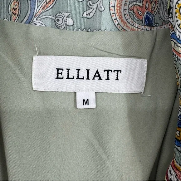 ELLIATT Adria Dress Wrap Asymmetrical Paisley Print Size Medium MSRP $319 - Picture 12 of 15